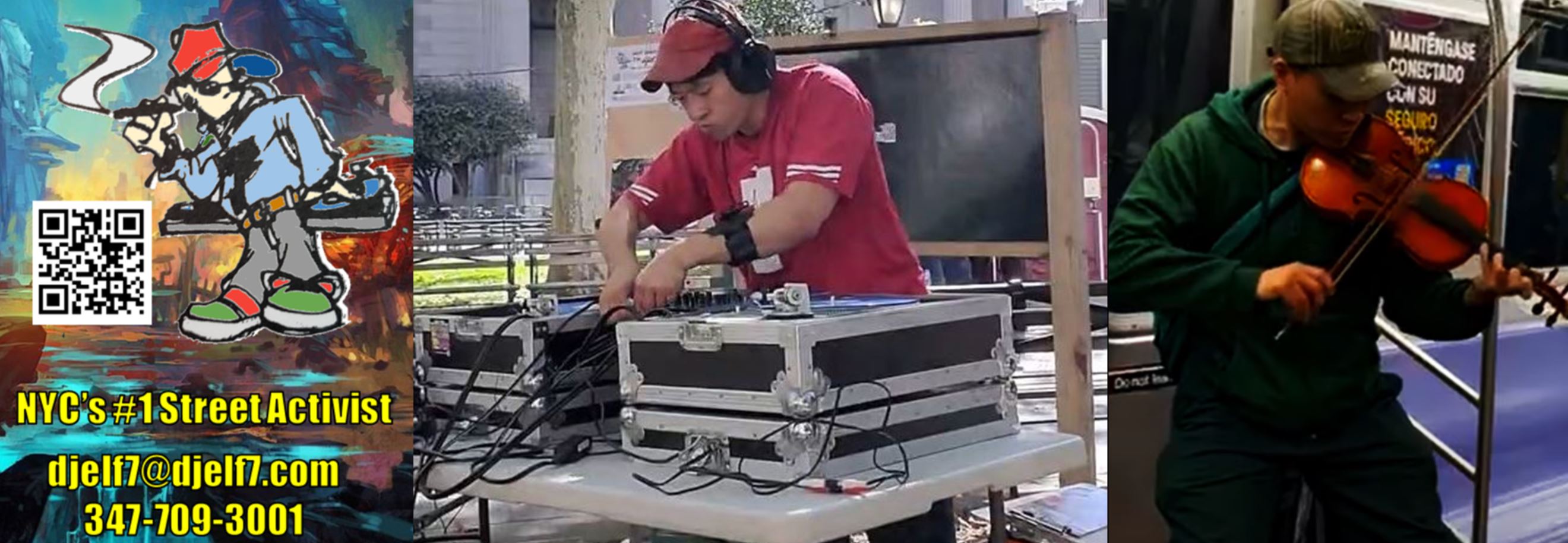 djelf7 turntable and violin performance project image