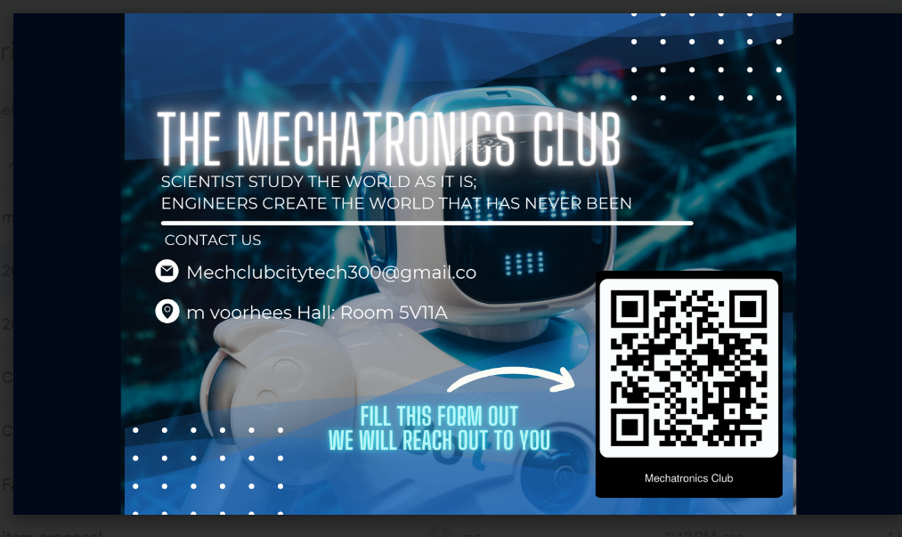Citytech Mechatronics club Maker Picture